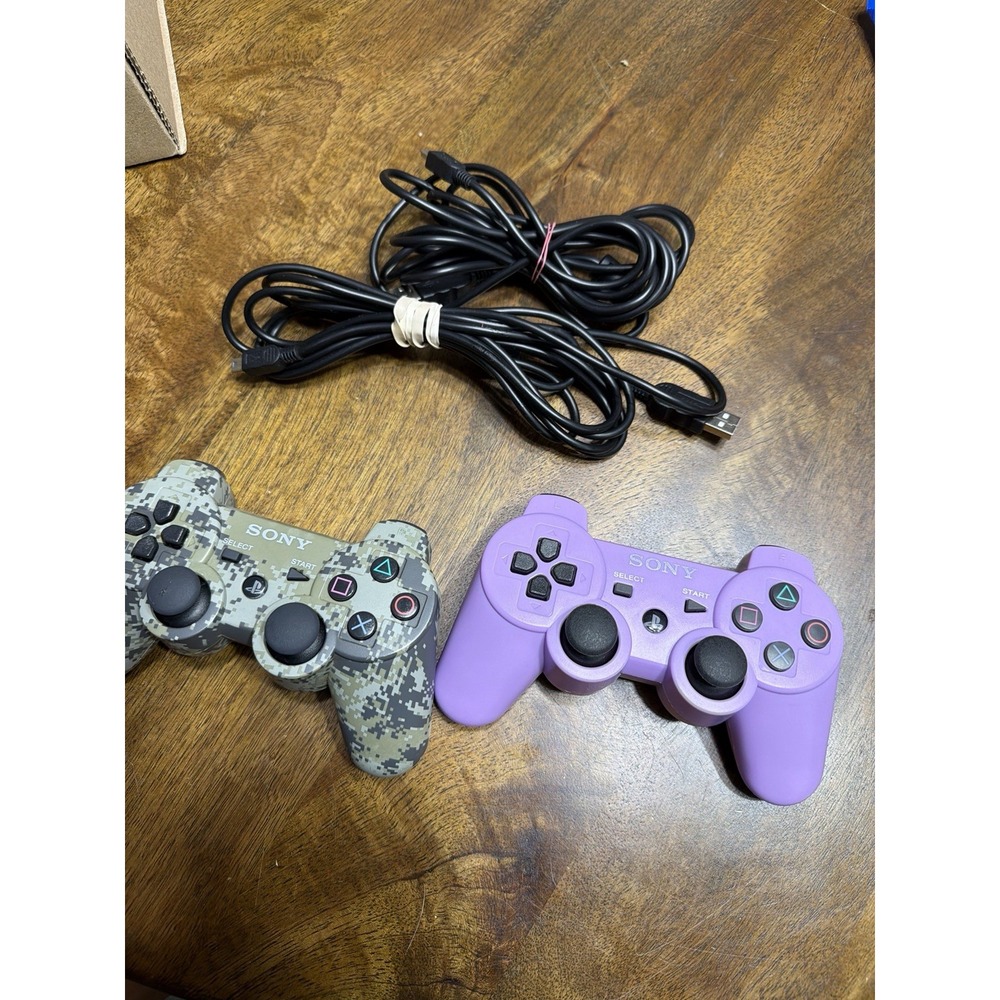 Sony PlayStation 3 PS3 DualShock 3 Wireless Controller Lot CECHZC2U Purple Camo